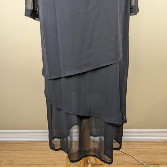 Black maxi chiffon dress Medium - Picture 12 of 16